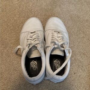 White leather vans